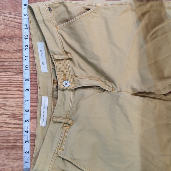 Pilcro and the Letterpress Stet yellow straight leg cropped stretch chino 30* - Picture 2 of 6